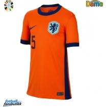 Nederland Nathan Ake #5 Hjemmedrakt Dame EM 2024 Kortermet